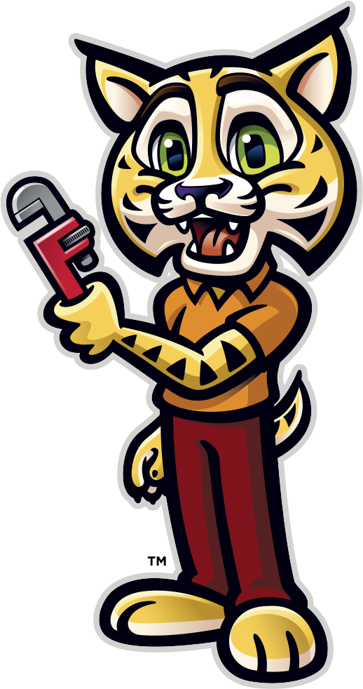 Wildcat Plumbing mascot